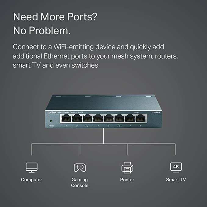 TP-Link 8 Port Gigabit Ethernet Network Switch