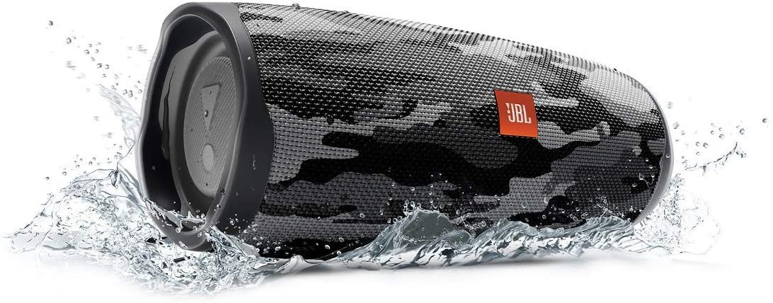 JBL Charge 4 Portable Bluetooth Speaker (Black/White Camouflage)