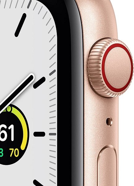 Apple Watch SE [GPS + Cellular 44mm] Smart Watch w/ Gold Aluminium Case with Starlight Sport Band. Fitness & Activity Tracker, Heart Rate Monitor, Retina Display, Water Resistant