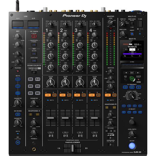 AlphaTheta CDJ-3000X Next-Gen Flagship Kit with DJM-A9 Mixer (Pair, Black)
