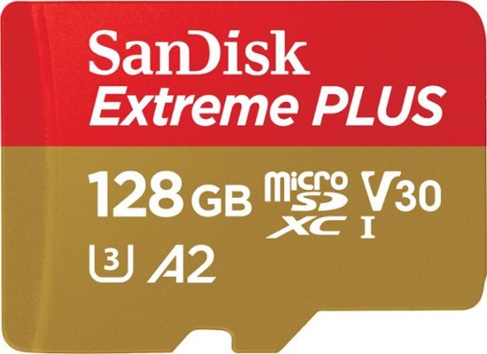 SanDisk - Extreme PLUS 128GB microSDXC UHS-I Memory Card