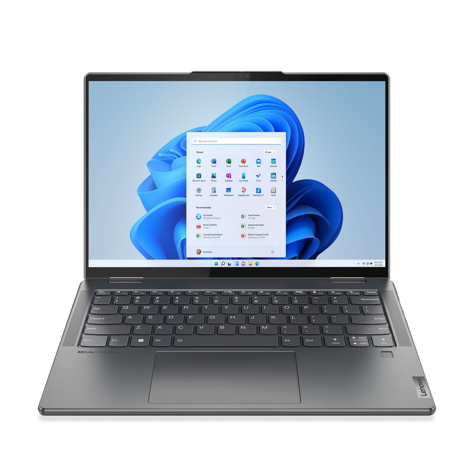 Lenovo Yoga 7i Intel Laptop, 14.0" IPS Touch 300 nits, i7-1255U, 16GB, 512GB