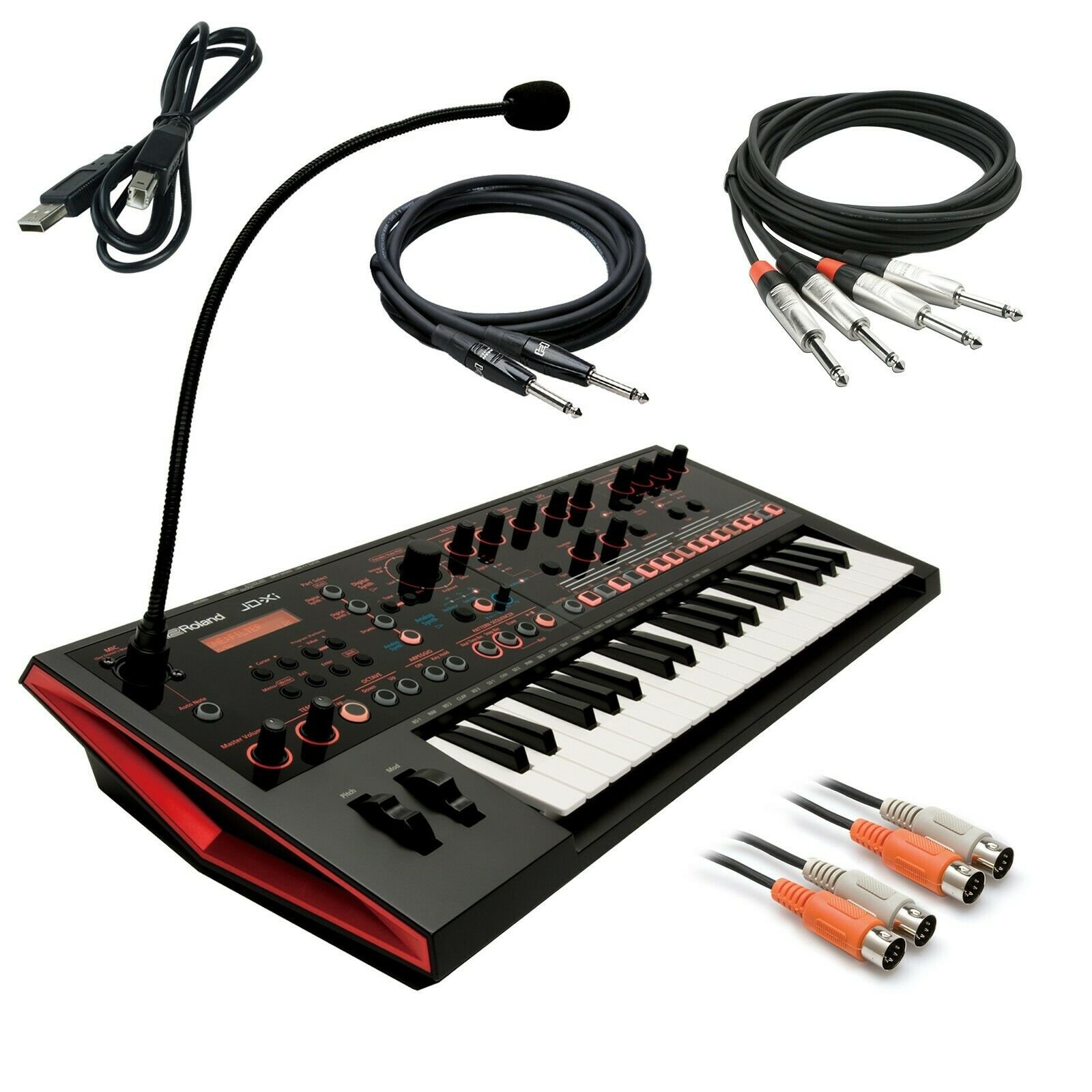 Roland JD-Xi Interactive Analog/Digital Crossover Synthesizer w/FREE Keyboard Stand