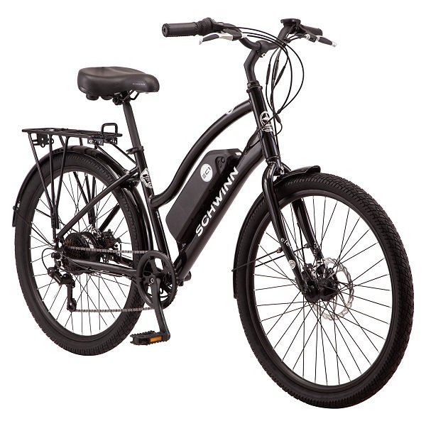Schwinn - EC1 Electric Cruiser-Style Bicycle; 26-inch Wheels, 7 Speeds, Blue