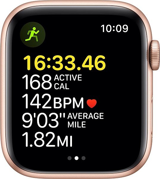Apple Watch SE [GPS + Cellular 44mm] Smart Watch w/ Gold Aluminium Case with Starlight Sport Band. Fitness & Activity Tracker, Heart Rate Monitor, Retina Display, Water Resistant
