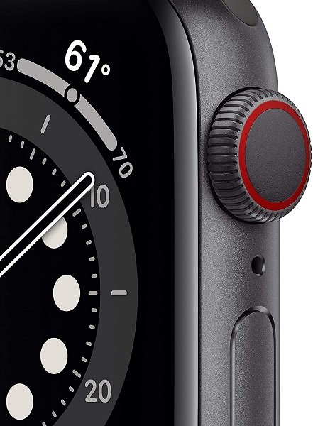 Apple Watch Series 6 (GPS + Cellular, 40mm) - Space Gray Aluminum Case with Black Sport Band