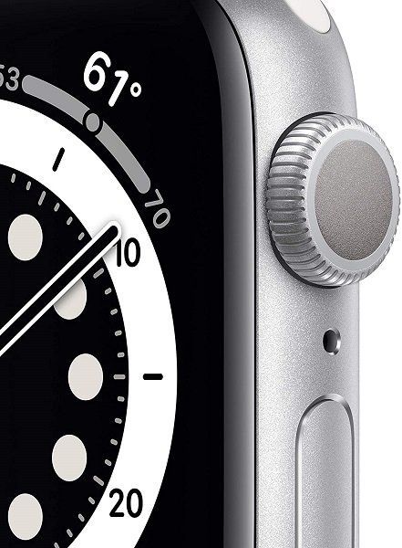 Apple Watch Series 6 (GPS, 40mm) - Silver Aluminum Case with White Sport Band