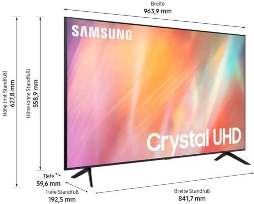 Samsung Crystal UHD TV 4K AU7199 43-Inch HDR, Q-Symphony, Infinite Imaging