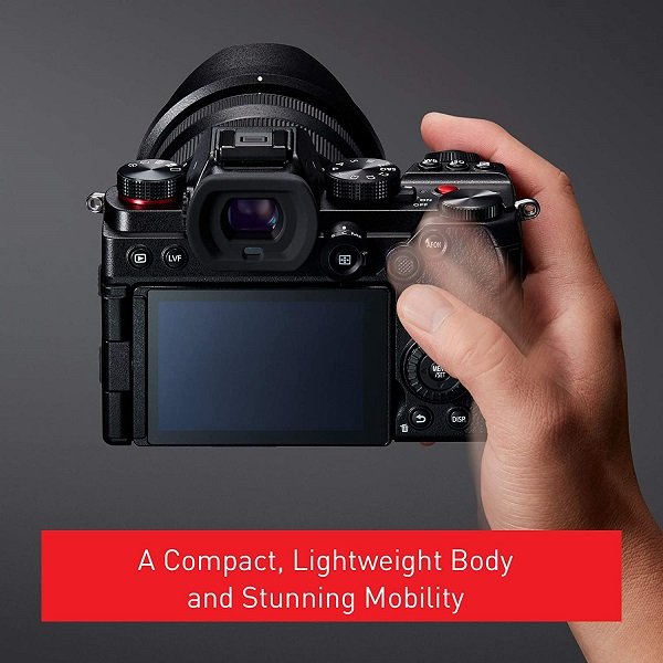 Panasonic LUMIX S5 Full Frame Mirrorless Camera, 4K 60P Video Recording with Flip Screen & WiFi, L-Mount, 5-Axis Dual I.S, DC-S5BODY (Black)