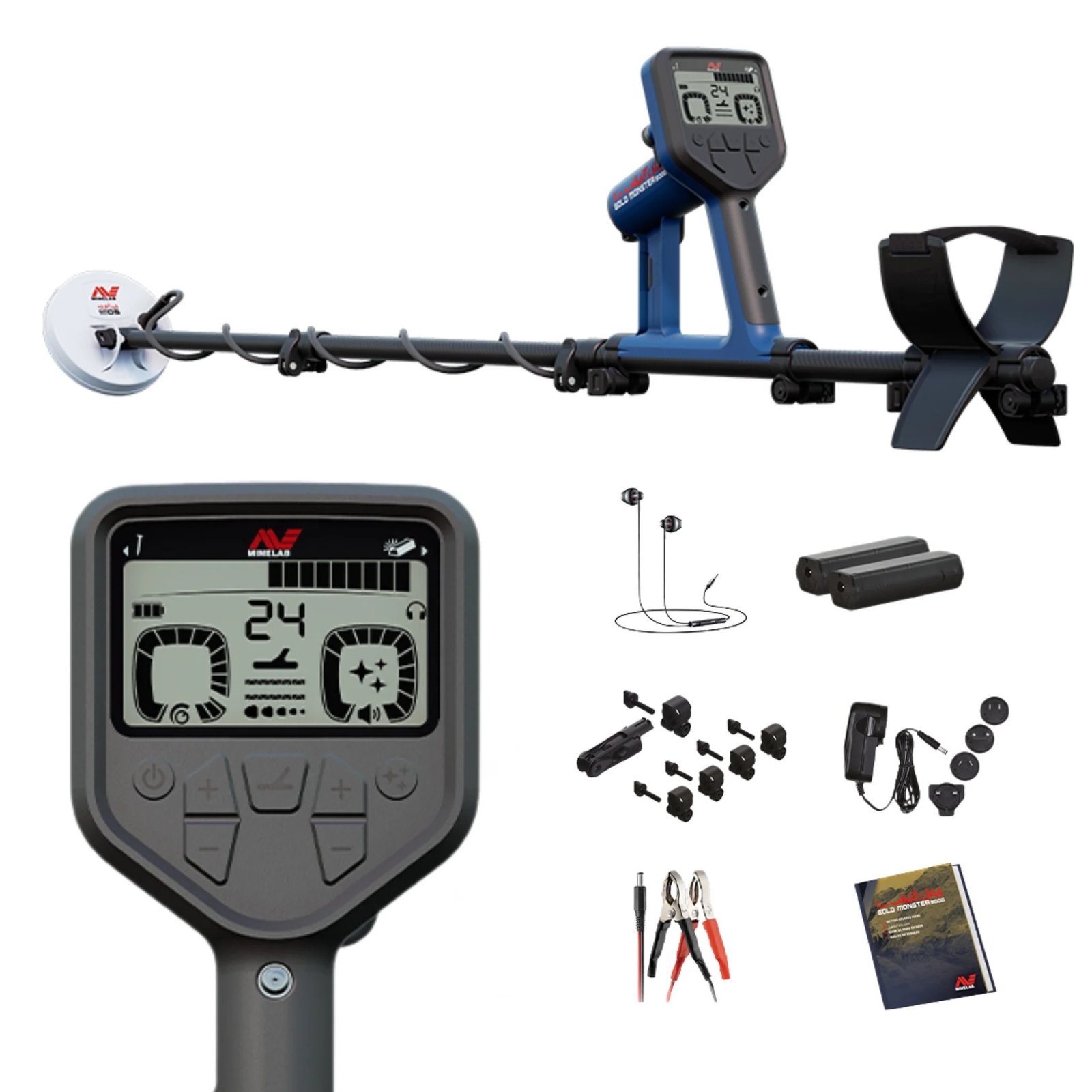 MINELAB GOLD MONSTER 2000 High Sensitivity Gold Detector with Padded Travel/Carry Bag