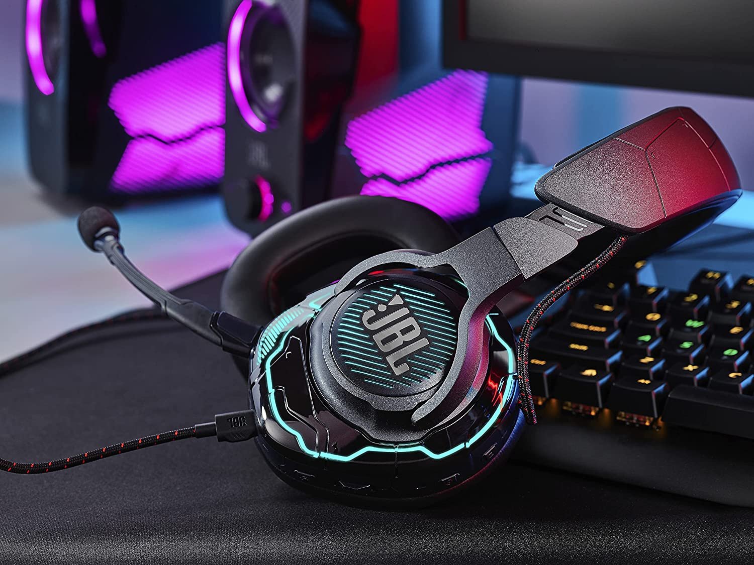 JBL Quantum ONE - Over-Ear Performance Gaming Headset with Active Noise Cancelling (Wired) - Black