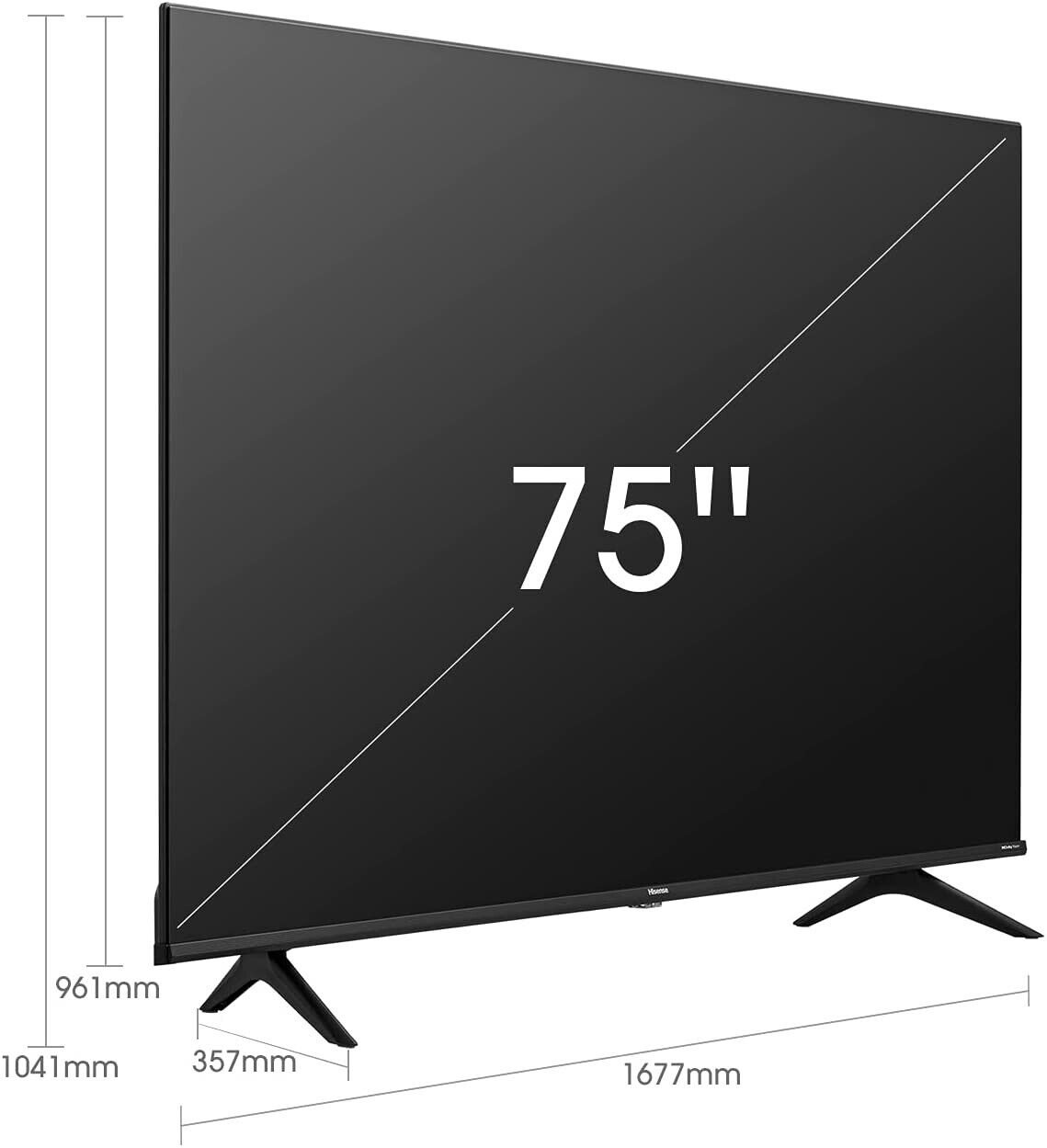 Hisense 75A6G  (75 Inch) TV, 4K UHD, Dolby Vision
