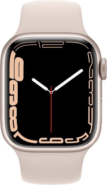 Apple Watch Series 7 (GPS) 41mm Starlight Aluminum Case with Starlight Sport Band - Starlight