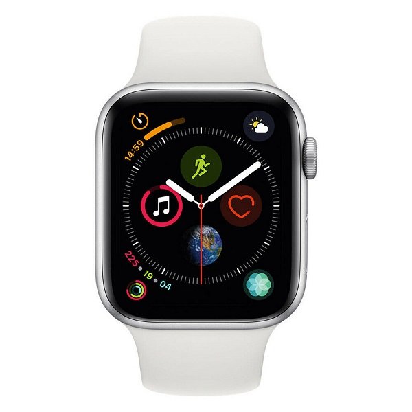 Apple Watch Series 4 40mm 44mm GPS + WiFi + Cellular Silver With White Band