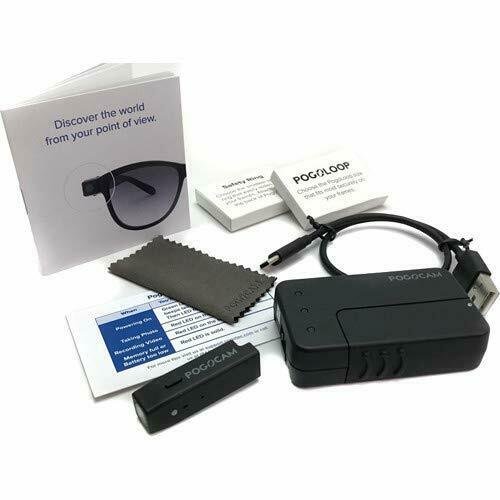 Pogocam Small Wearable 5pm Camera Photo Video for Glasses 720p HD 30fps