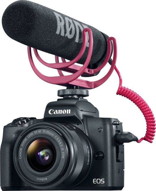 Canon - EOS M50 Mirrorless Camera with EF-M 15-45mm f/3.5-6.3 IS STM Zoom Lens Video Creator Kit - Black