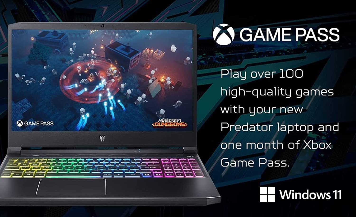 Acer Predator Helios 300 PH315-54-760S Gaming Laptop | Intel i7-11800H | NVIDIA GeForce RTX 3060 Laptop GPU | 15.6" Full HD 144Hz 3ms IPS Display | 16GB DDR4 | 512GB SSD | Killer WiFi 6 | RGB Keyboard