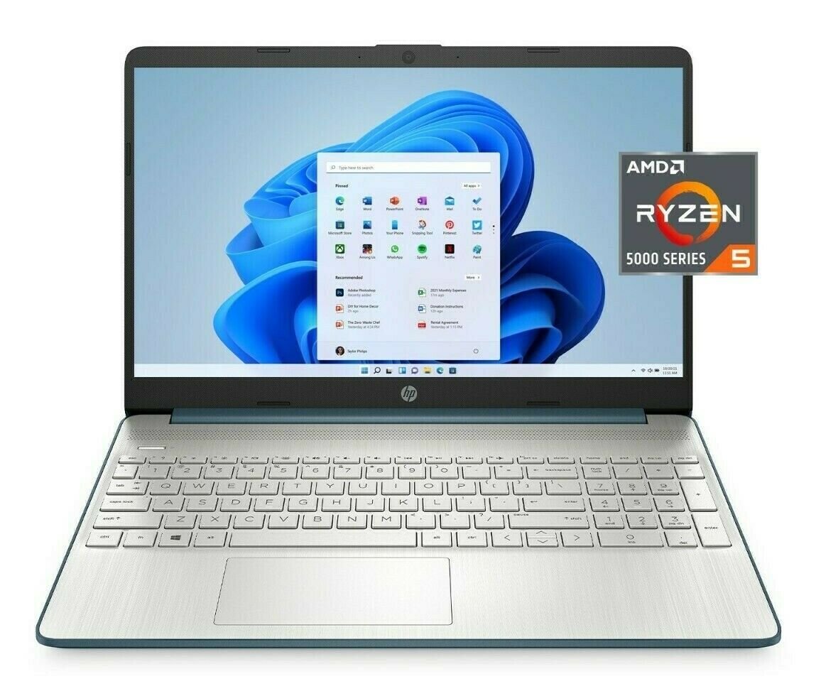 HP 15.6" FHD AMD Ryzen 5 5500U 8GB RAM 256GB NVMe SSD