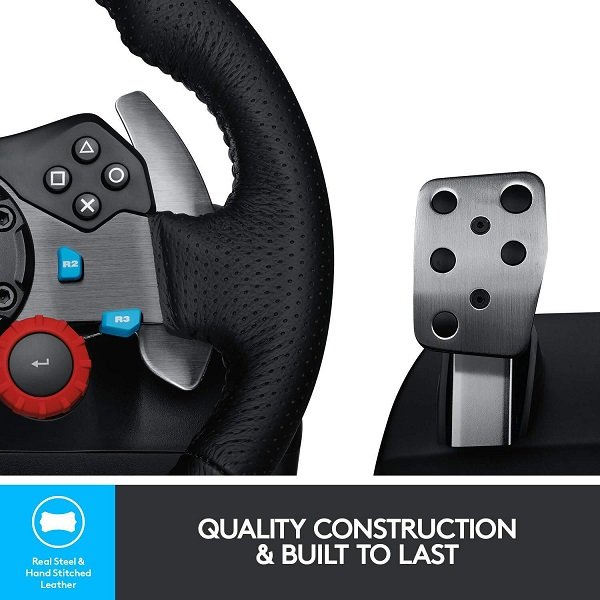 Logitech - G29 Driving Force Racing Wheel and Floor Pedals for PS5, PS4, PC, Mac