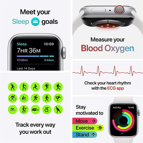 Apple Watch Series 6 (GPS + Cellular, 40mm) - Blue Aluminum Case with Deep Navy Sport Band