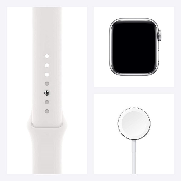 Apple Watch Series 6 (GPS, 40mm) - Silver Aluminum Case with White Sport Band