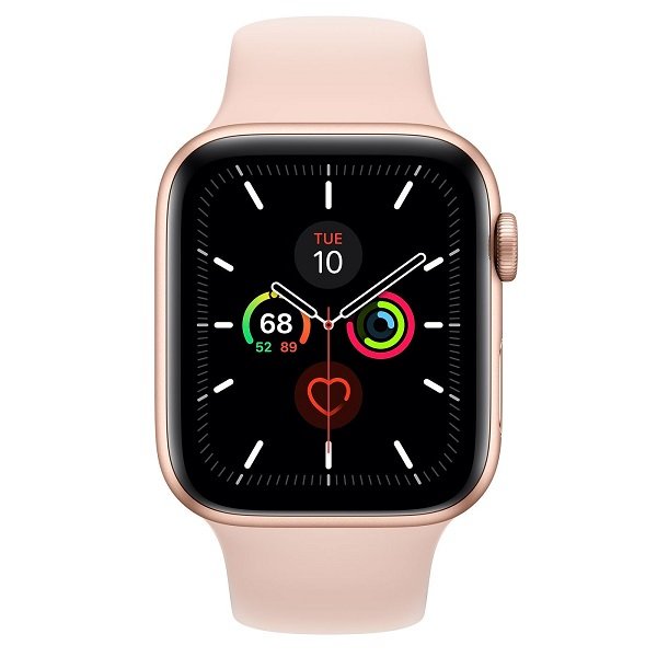 Apple Watch Series 5 GPS + Cellular, 40mm Gold Aluminum Case with Pink Sand Sport Band