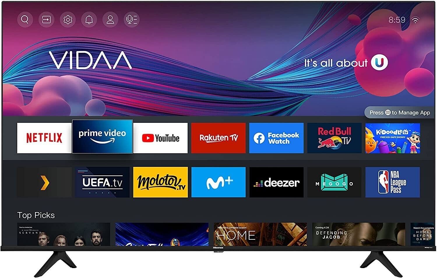 Hisense 75A6G  (75 Inch) TV, 4K UHD, Dolby Vision