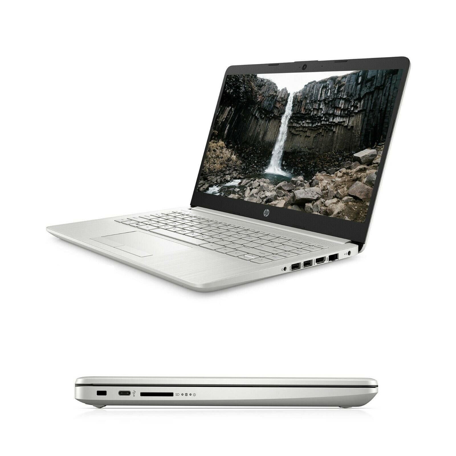 HP Laptop 14" HD Intel Pentium Silver 128GB SSD 4GB RAM Win 10 with Mouse