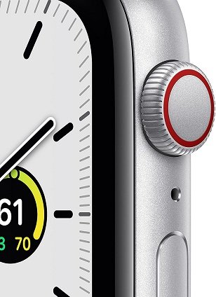 Apple Watch SE [GPS + Cellular 44mm] Smart Watch w/ Silver Aluminium Case with Abyss Blue Sport Band. Fitness & Activity Tracker, Heart Rate Monitor, Retina Display, Water Resistant