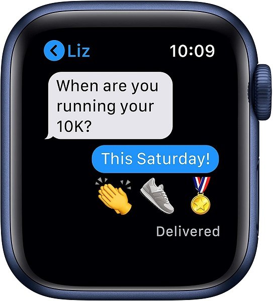 Apple Watch Series 6 (GPS + Cellular, 40mm) - Blue Aluminum Case with Deep Navy Sport Band