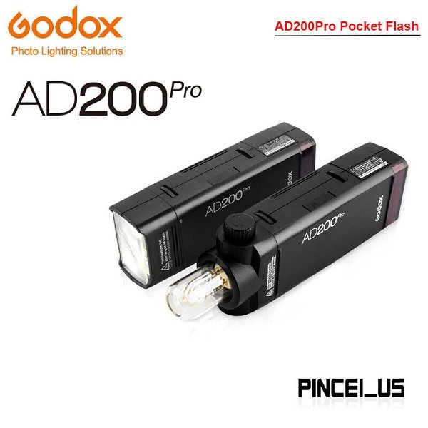 Godox AD200Pro TTL Flash Light 1/8000 HSS Flash Built-In 2.4G Wireless X System