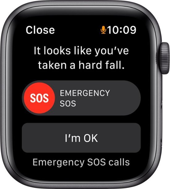 Apple Watch SE (GPS) 44mm Space Gray Aluminum Case with Sport Band - Space Gray